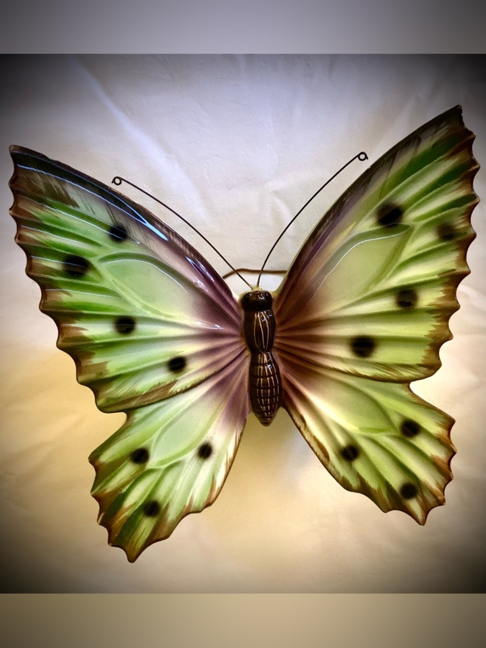 Adriane Japan 50’s Style Realistic Hanging Ceramic🦋Wall-Pocket Decor/Hiding/Vntg
